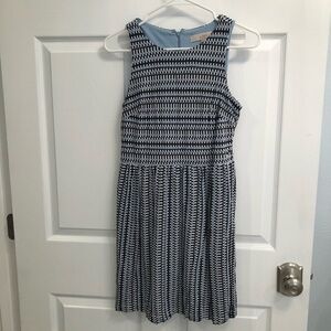 LOFT blue checkered dress